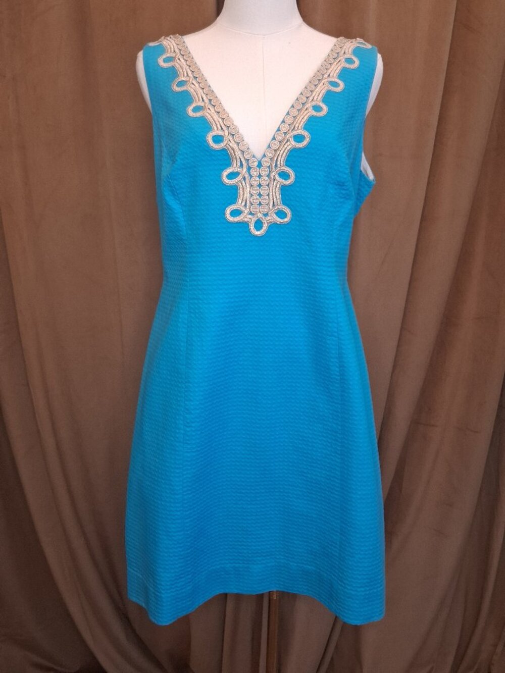 Lilly Pulitzer Blue Bentley Shift Dress Size 12